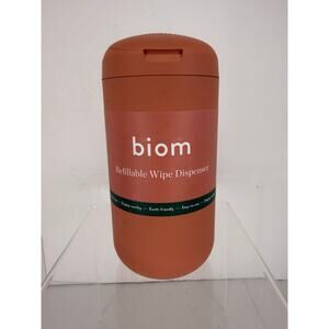NEW Biom Refillable Wipe Dispenser Terracotta Rust Magnetic Closure BPA Free